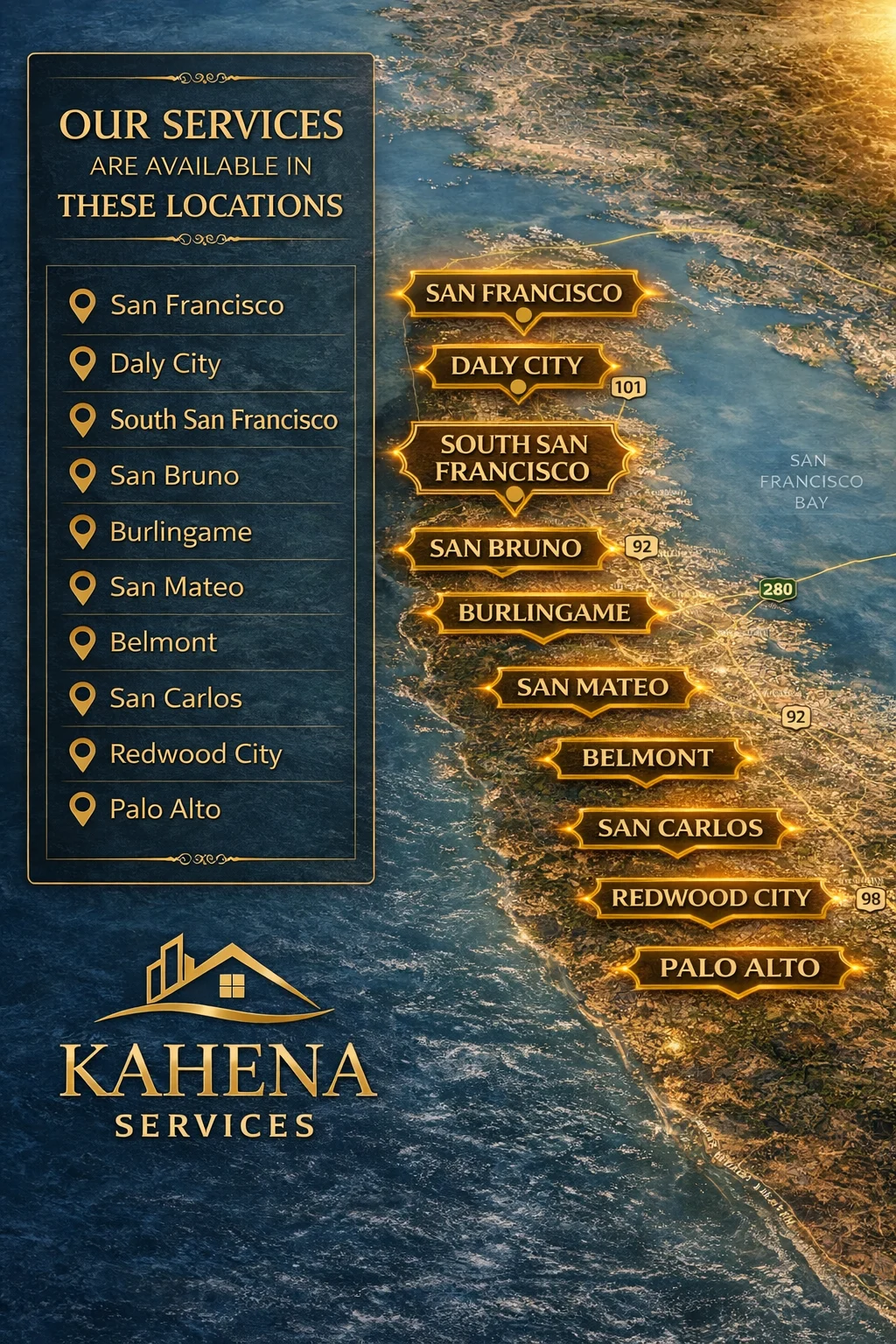 Kahena Services service area map